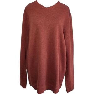 Tommy Bahama Men's Rust/ Brick V Neck Reversible Sweater Size L